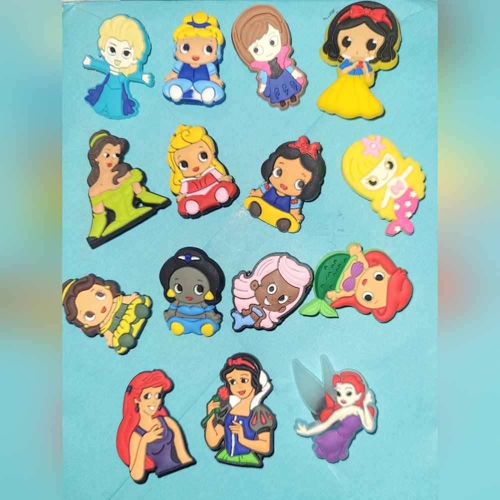 Princess croc charm jibbitz solid as a set or separate